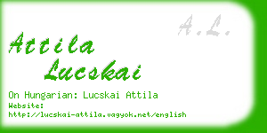 attila lucskai business card